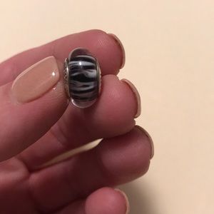 Pandora glass zebra charm